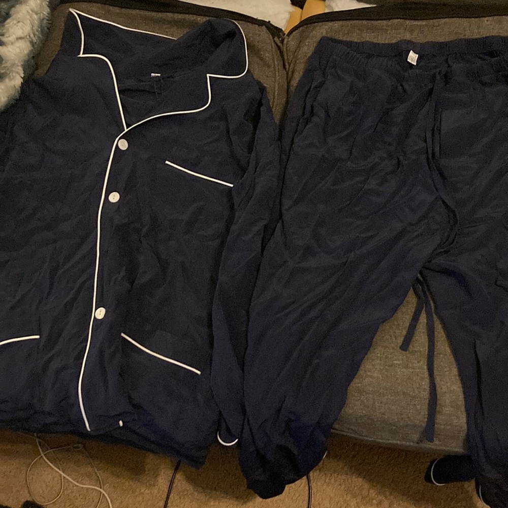 Mens crepe silk pajama set